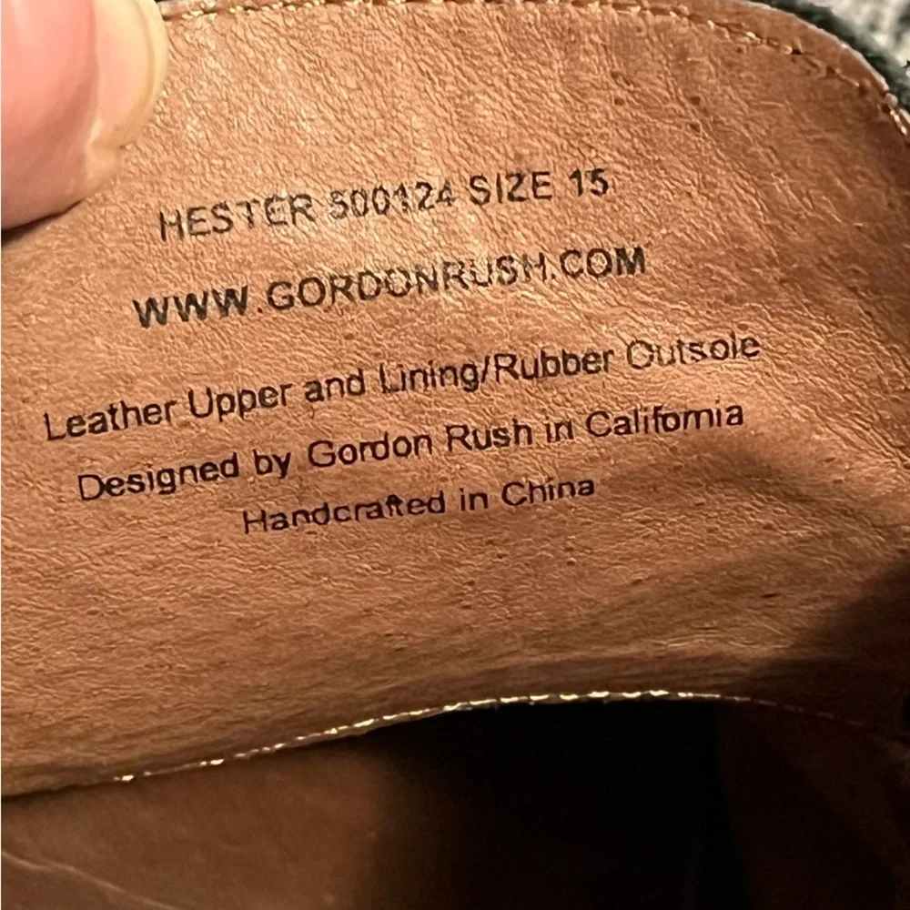 Gordon Rush Hester Black Leather Oxford Shoes Men’s Size 15